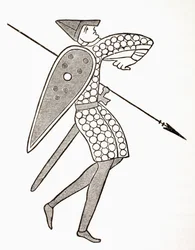 Ein normannischer Speerkämpfer aus der Armee von Wilhelm dem Eroberer, 1873